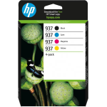 HP 937 CMYK Original Ink Cartridge 4-Pack - 6C400NE