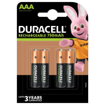DURACELL - Batterie Rechargeable AAA HR3/DX2400 RECH-AAA-750 - 5000394045019  - RECH-AAA-750