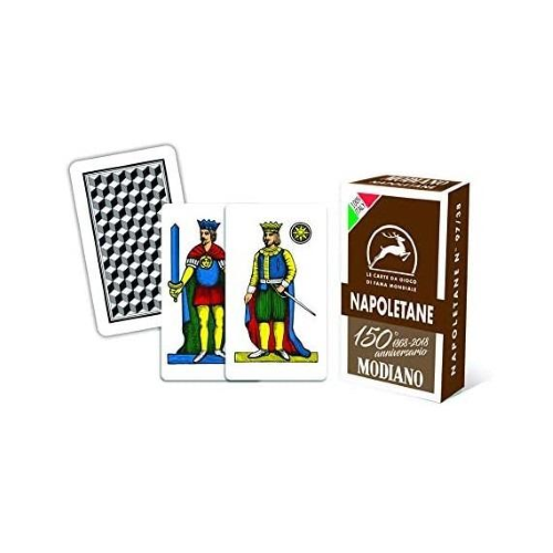 Carte da Gioco Modiano Napoletane 150° Anniversario Marrone - CR-14715