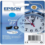 SPECIAL PRICE - EPSON 27 ink cartridge cyan standard capacity 3.6ml 350 pages 1-pack blister without alarm - DURABrite ultra ink - C13T27024012