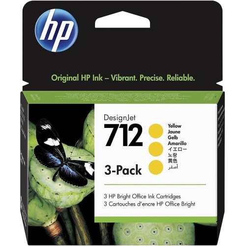 HP Inchiostro 3ED79A / 712 3-Pack Giallo - 3ED79A