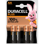 DURACELL AA- Batterie Alcaline Plus Power STILO AA LR06/MN1500 - 5000394017641/5000394140851 - PLUS-AA