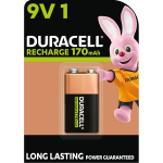 DURACELL - Batterie Ricaricabili MN1604 9V 170mAh  - 1 PK 5000394956001 - DUR1604R