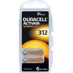 DURACELL - Batterie Specialistiche ActivAir DA312 Acustiche - 6 PK 5000394000000 - DUR312