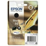 EPSON 16 ink cartridge black standard capacity 5.4ml 175 pages 1-pack blister without alarm - C13T16214012