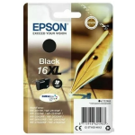 EPSON 16XL ink cartridge black high capacity 12.9ml 500 pages 1-pack blister without alarm - C13T16314012