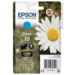 EPSON 18 ink cartridge cyan standard capacity 3.3ml 180 pages 1-pack blister without alarm - C13T18024012