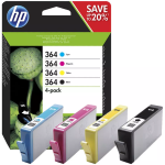 HP 364 CMYK Ink Cartridge Combo 4-Pack Standard Capacity - N9J73AE