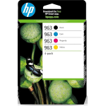 HP 963 CMYK Original Ink Cartridge 4-Pack- 6ZC70AE