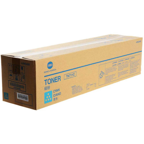 KONICA MINOLTA TN-711C Toner Cartridge Cyan for Bizhub C654/PRO C654/PRO C754 - A3VU450